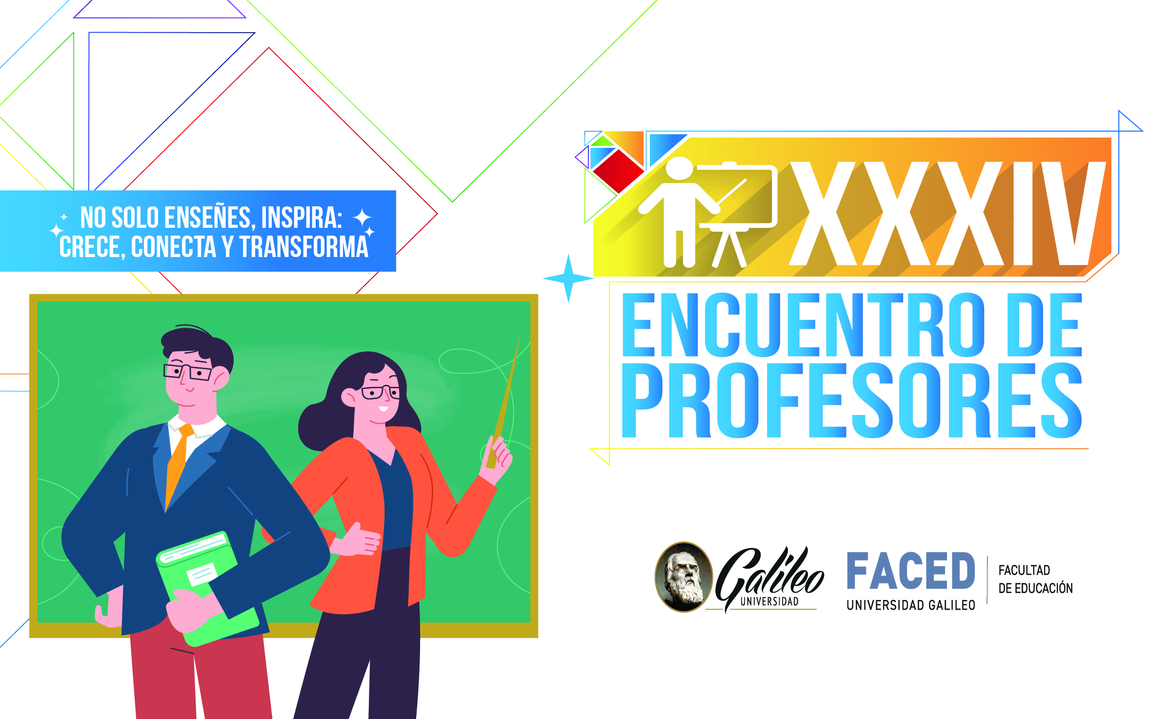 Imagen promocional del evento XXXIV Encuentro de Profesores "No solo Enseñes, Inspira: crece, conecta y transforma" - FACED